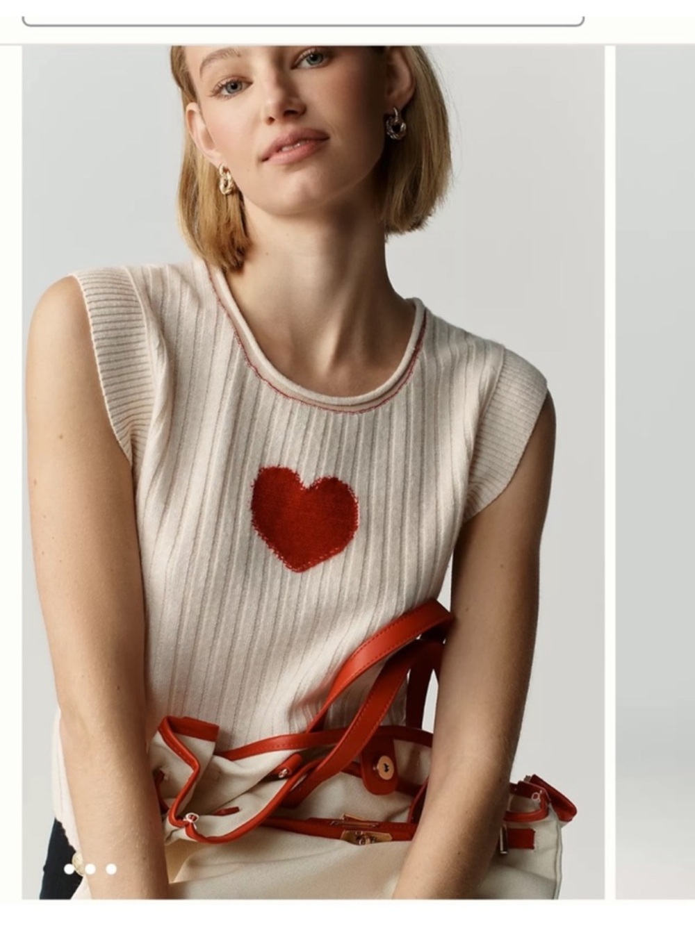 NWT ANTHROPOLOGY Pilcro Heart Crew-Neck Muscle Sweater